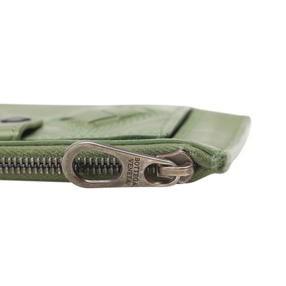 Bottega Veneta Intrecciato Green Leather Wallet  (Pre-Owned) - Picture 9 of 9